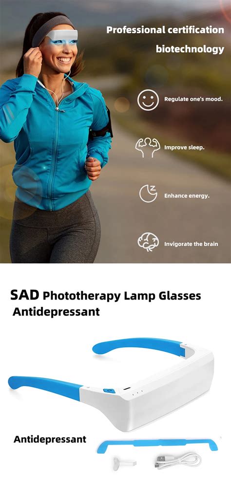 wearable sad light therapy glasses.